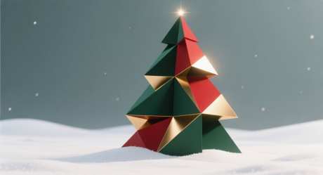 几何图形圣诞颂歌_AI图片下载_采样_1392X752像素-雪,冬日,节日-作品编号:2025090209475528-志˱设ˉ网