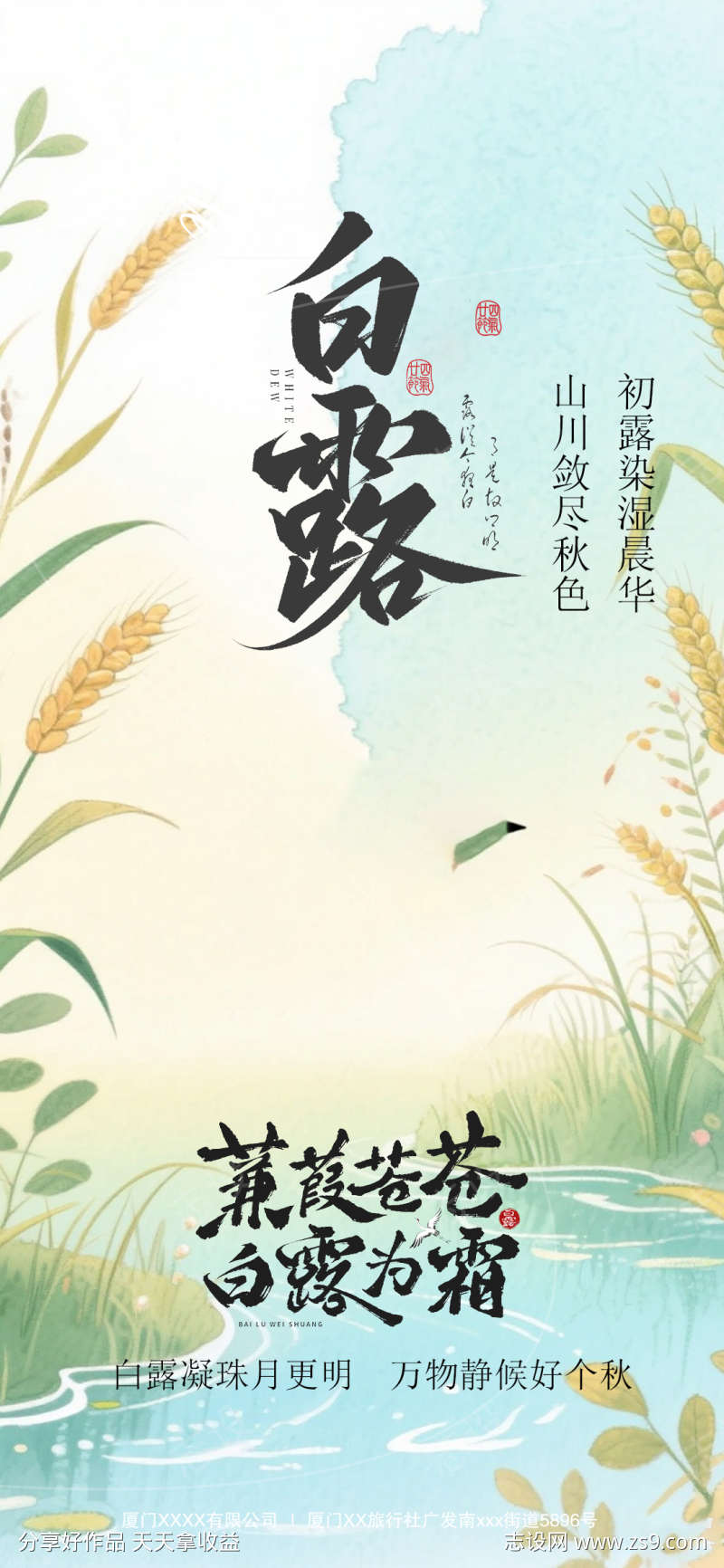白露节气海报