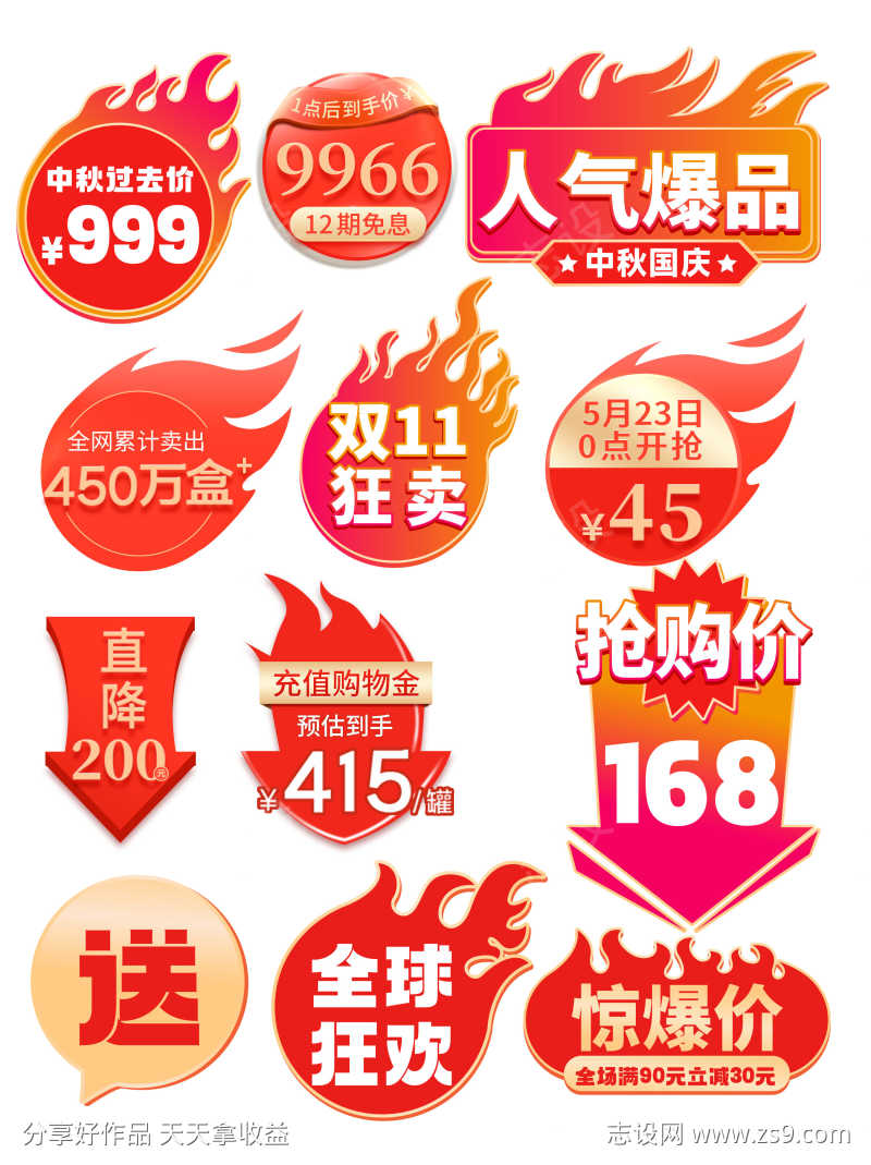 电商热销标签