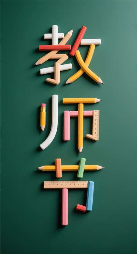 教师节艺术字_AI图片下载_采样_752X1392像素-尺寸,粉笔,黑板-作品编号:2025090309071448-志˱设˓网