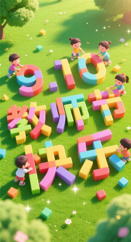 彩色积木教师节海报_AI图片下载_采样_752X1392像素-儿童,910,教师节-作品编号:2025090309096005-志,设`网
