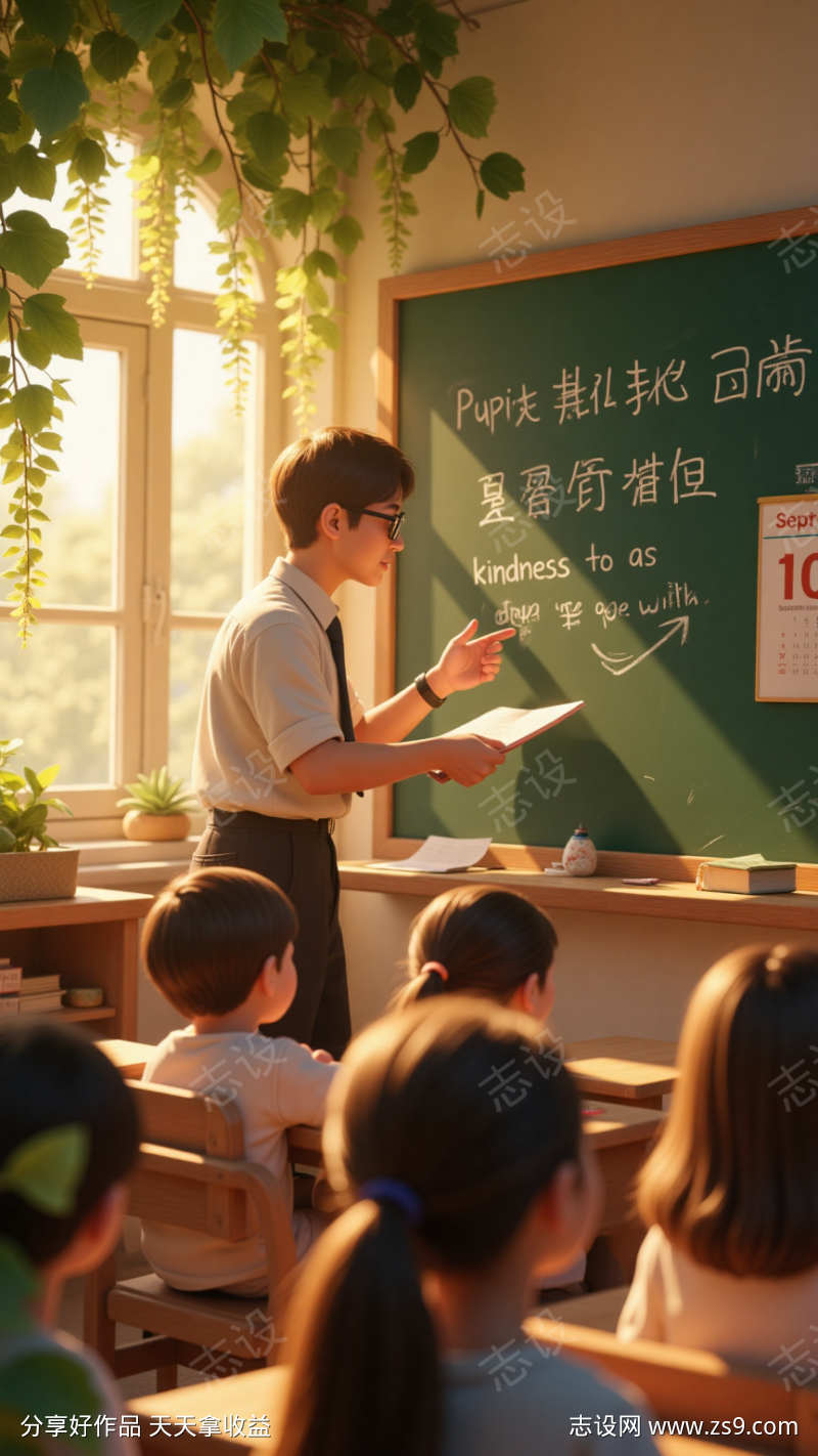 感恩教师海报