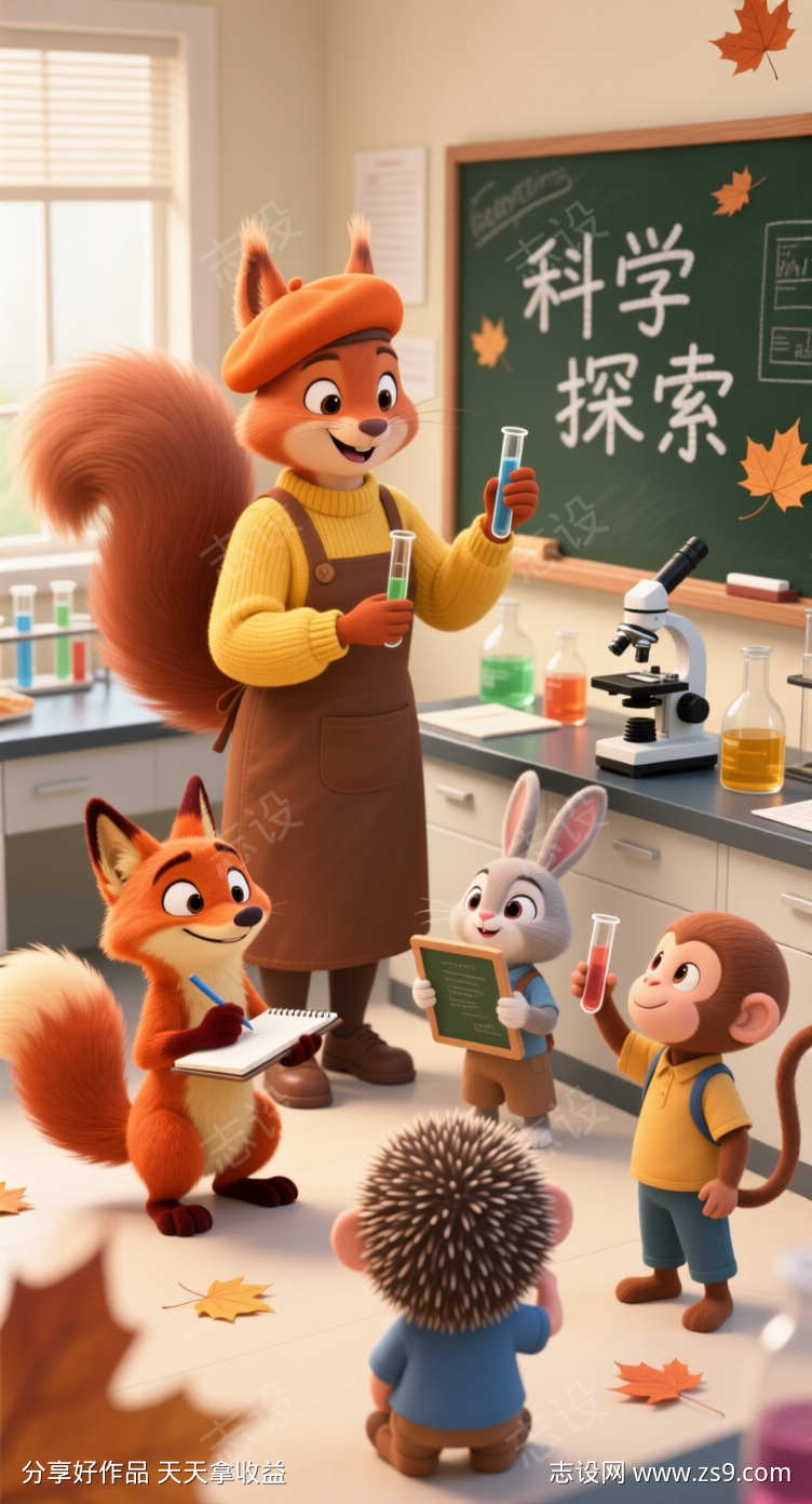 松鼠科学老师正在上课