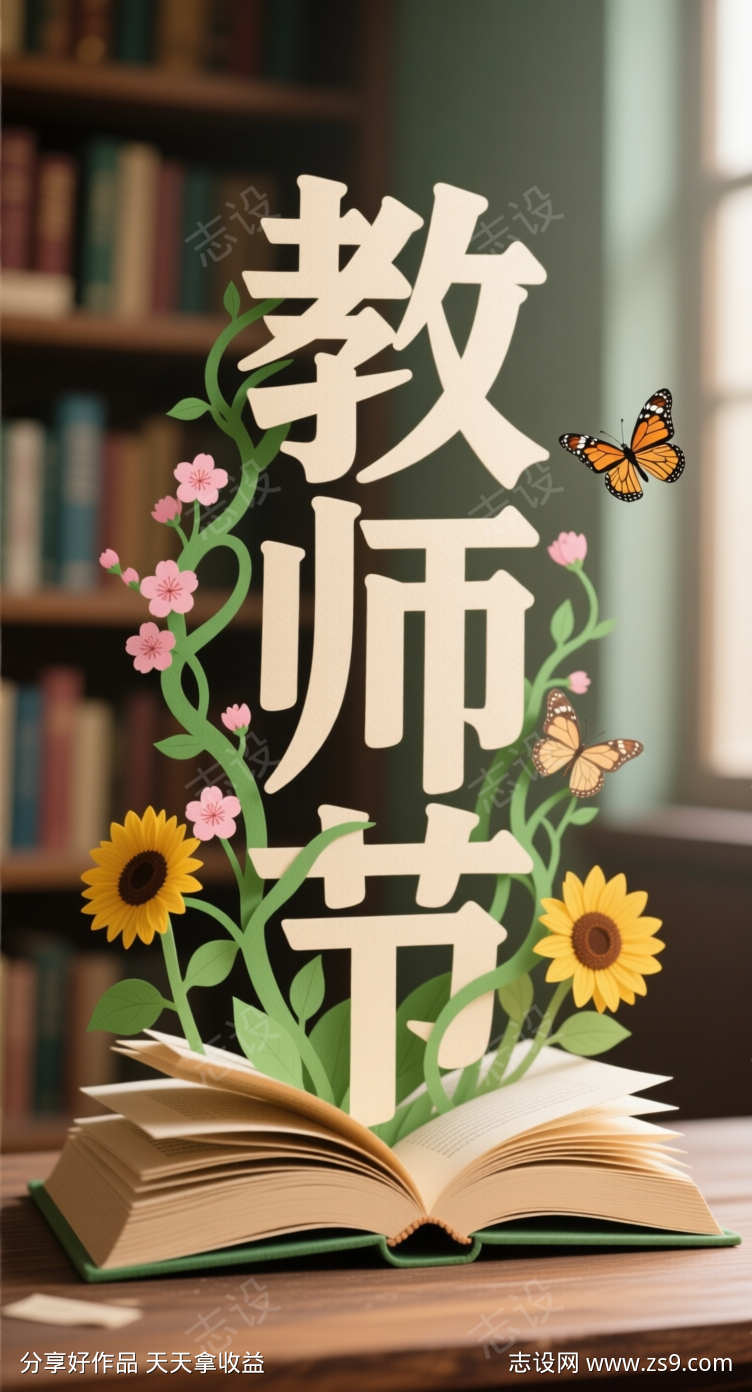 教师节文字海报