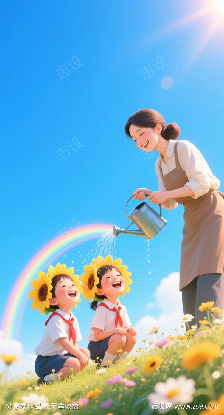 教师节感恩插画