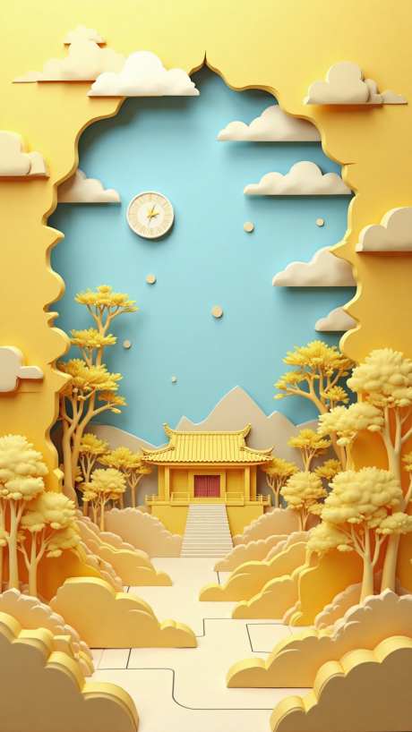 古代学堂剪纸风_AI图片下载_euler采样_864X1536像素-报,剪纸,古代-作品编号:2025090312002202-志͵设˙网