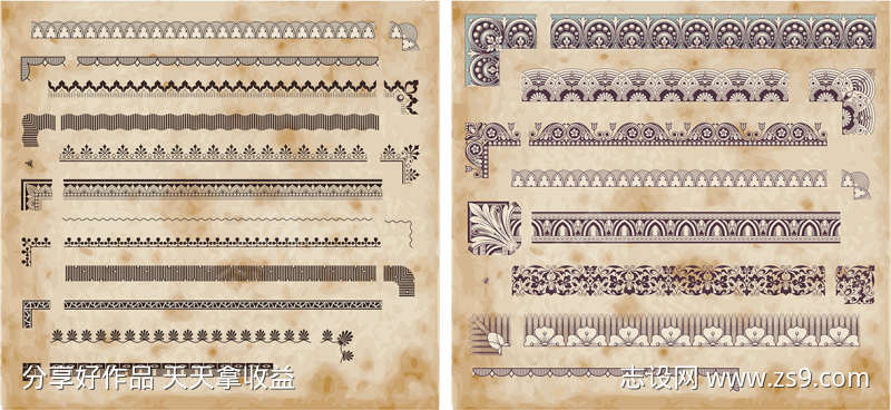 矢量欧式花纹