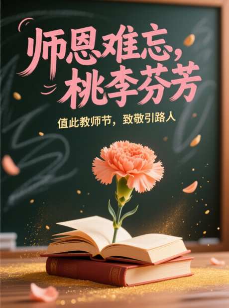 师恩难忘桃李芬芳_AI图片下载_采样_880X1184像素-教师节,黑板,书本-作品编号:2025090316078371-志·设˒网