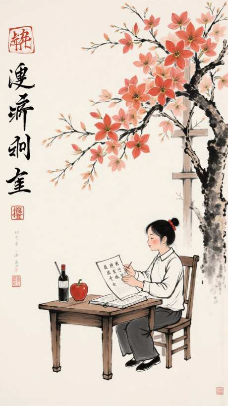 教师节插画海报_AI图片下载_euler采样_864X1536像素-中式,节日,海报-作品编号:2025090408171000-志˙设ˉ网
