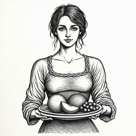 法国水果女郎送餐_AI图片下载_euler采样_1024X1024像素-女郎,水果,法国-作品编号:2025090408194621-志˰设˘网