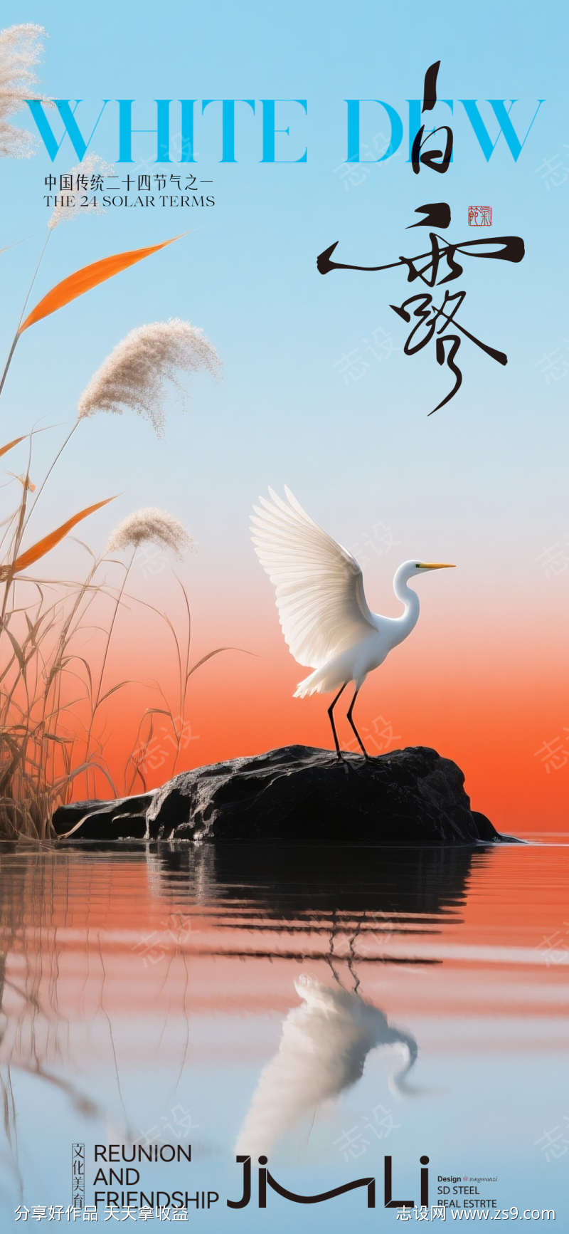 白露节气海报