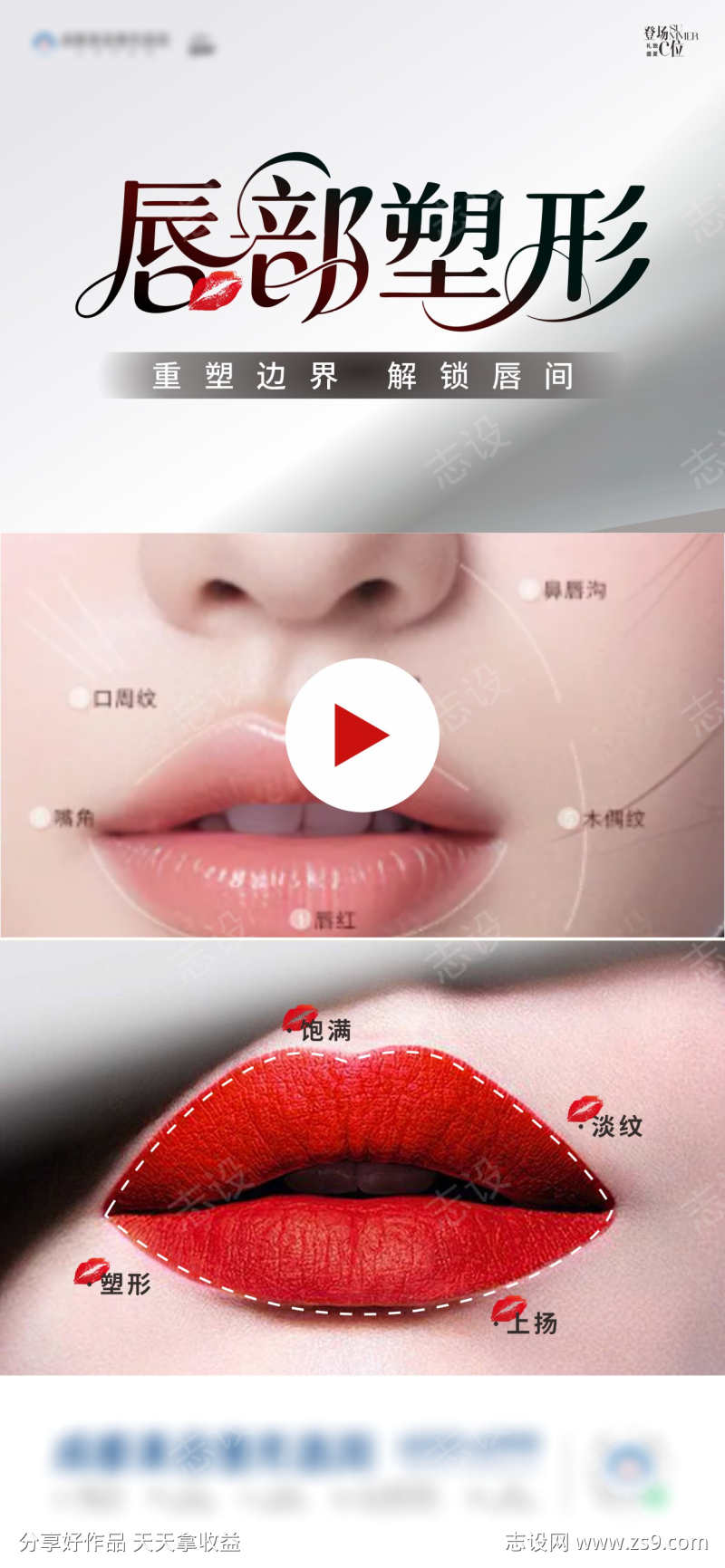唇部塑形海报