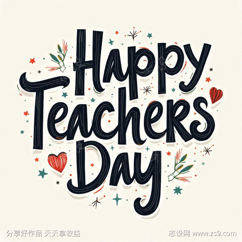 HappyTeachersDay艺术字
