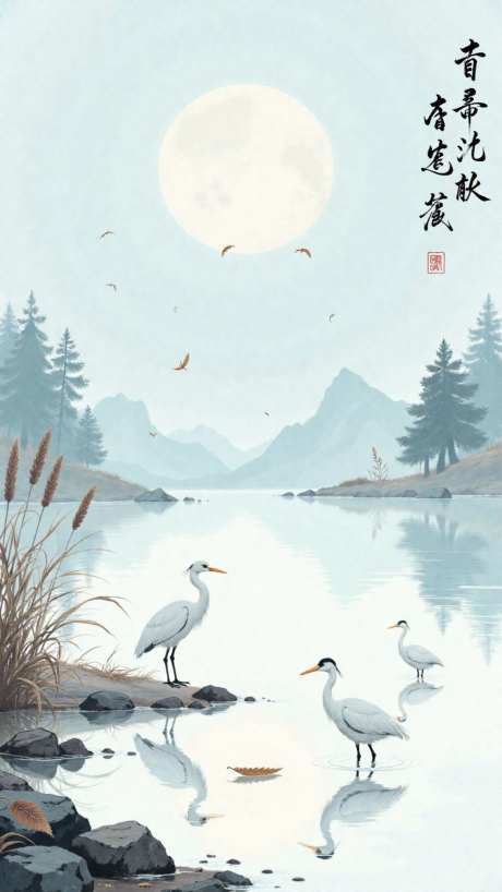 国潮白露二十四节气插画海报_AI图片下载_dpmpp_2s_ancestral采样_864X1536像素-插画,二十四节气,白露-作品编号:2025090517376316-志˲͓͕͔͐͑͗ٚٛٙ设˙网