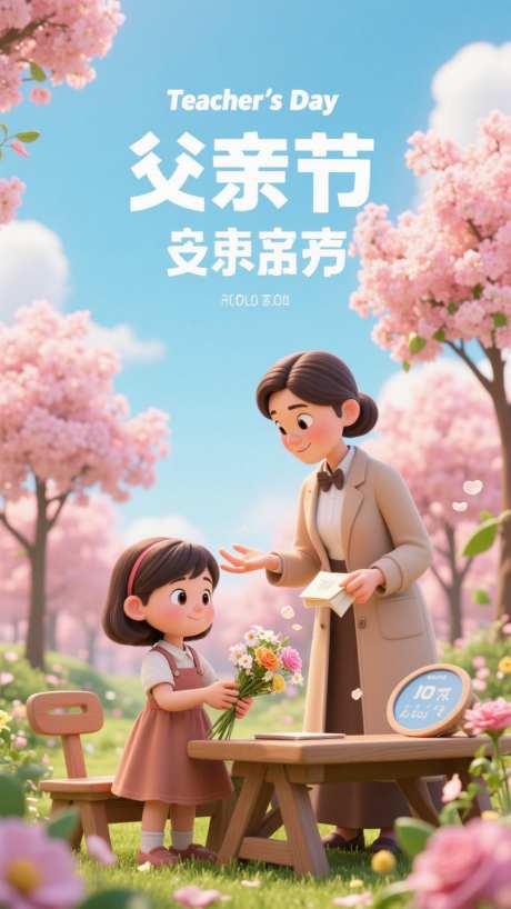 温馨教师节插画海报_AI图片下载_dpmpp_2m采样_864X1536像素-清新,海报,插画-作品编号:2025090614349307-志′设′网