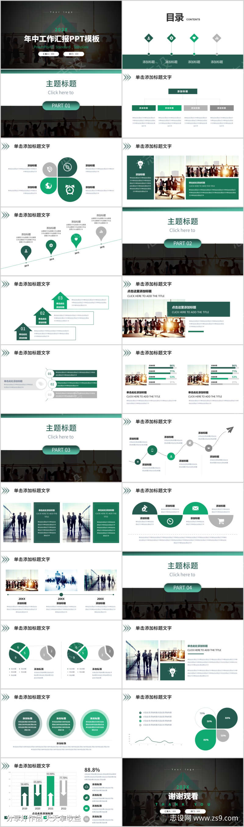 年中工作汇报PPT模板