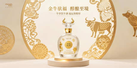 生肖牛白酒广告背景板_源文件下载_PSD格式_5000X2500像素-酒瓶,品推,牛-作品编号:2025090811215152-志·设˰网