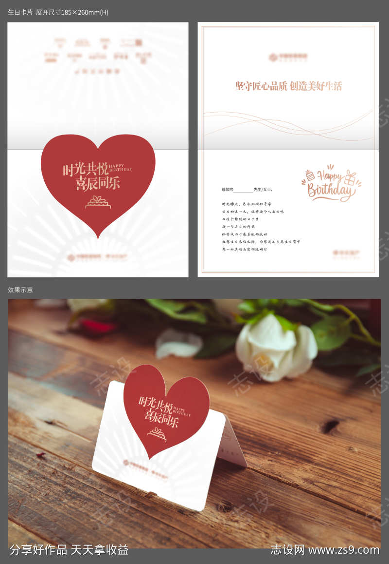 业主生日贺卡邀请函