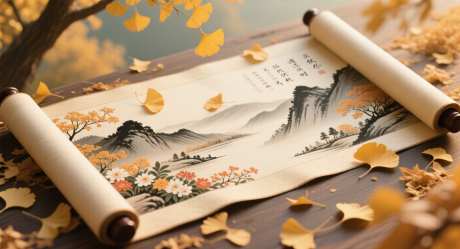 秋天插画海报_AI图片下载_采样_1392X752像素-秋天,山河气魄,书法-作品编号:2025090813369384-志˲͓͕͔͐͑͗ٚٛٙ设˙网