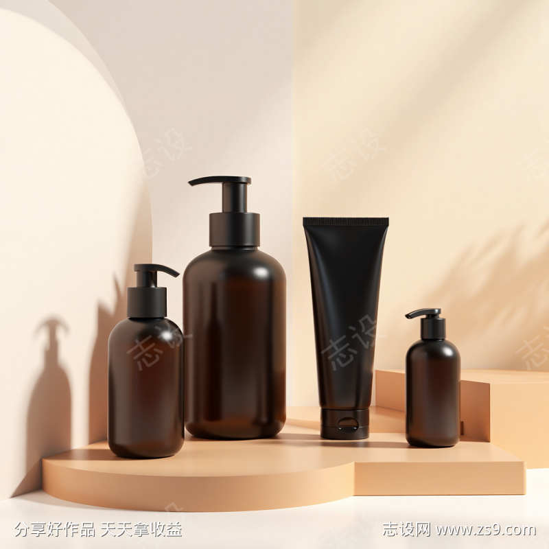 简约电商美妆产品实拍风格主图背景