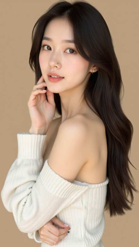 美女模特侧身写真摄影_AI图片下载_dpmpp_2m采样_864X1536像素-美妆,摄影,写实-作品编号:2025090913103544-志͵设ˇ网