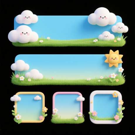 春天元素点缀边框_AI图片下载_euler采样_1024X1024像素-边框,春天,元素-作品编号:2025091010009795-志˯设`网