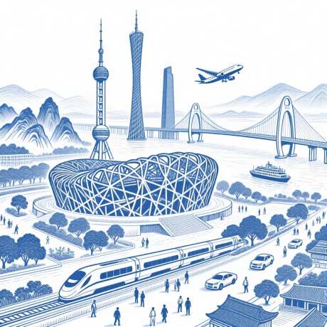 鸟巢上海明珠塔广州小蛮腰珠港澳大桥版画_AI图片下载_euler采样_1024X1024像素-珠港澳大桥,广州,小蛮腰-作品编号:2025091113224957-志.设ˆ网