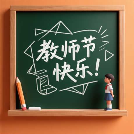 教师节快乐创意版画_AI图片下载_euler采样_1024X1024像素-版画,教师节,快乐-作品编号:2025091113238484-志˙设ˉ网