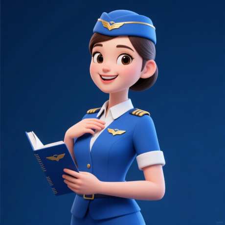卡通3D蓝色制服空姐_AI图片下载_euler采样_1024X1024像素-卡通,3D,蓝色制服-作品编号:2025091113231031-志‘设’网