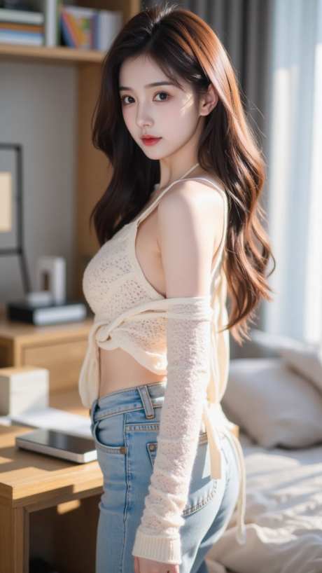 美女大学生宿舍侧身实拍摄影_AI图片下载_dpmpp_2m采样_720X1280像素-摄影,实拍,侧身-作品编号:2025091115473999-志′设˰网