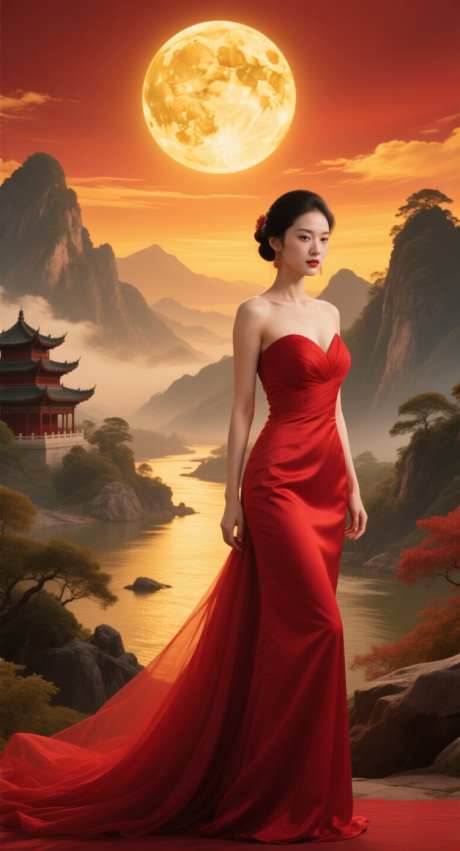 医美国庆中秋节插画_AI图片下载_采样_752X1392像素-人物,插画,中秋节-作品编号:2025091209128251-志ˈ̹设·网