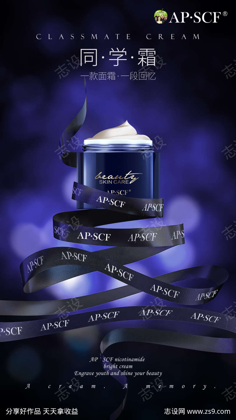 美业美容抗衰产品护肤品套盒宣传海报