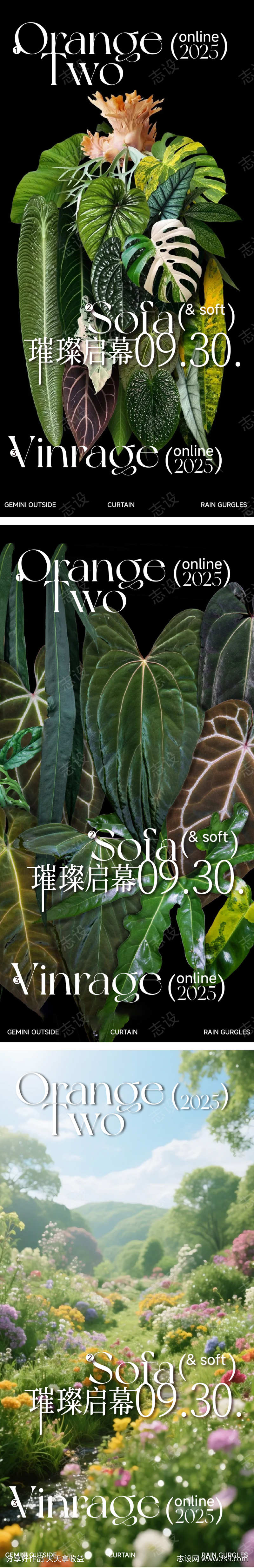 ins植物树叶特写壁纸启幕开业森系封面海