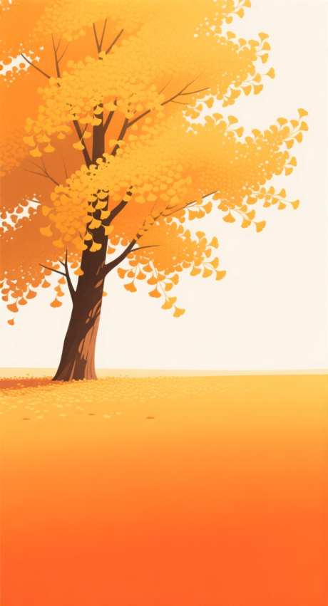 秋季简约插画_AI图片下载_采样_752X1392像素-意境,树木,简约-作品编号:2025091211439263-志ˆ设‘网