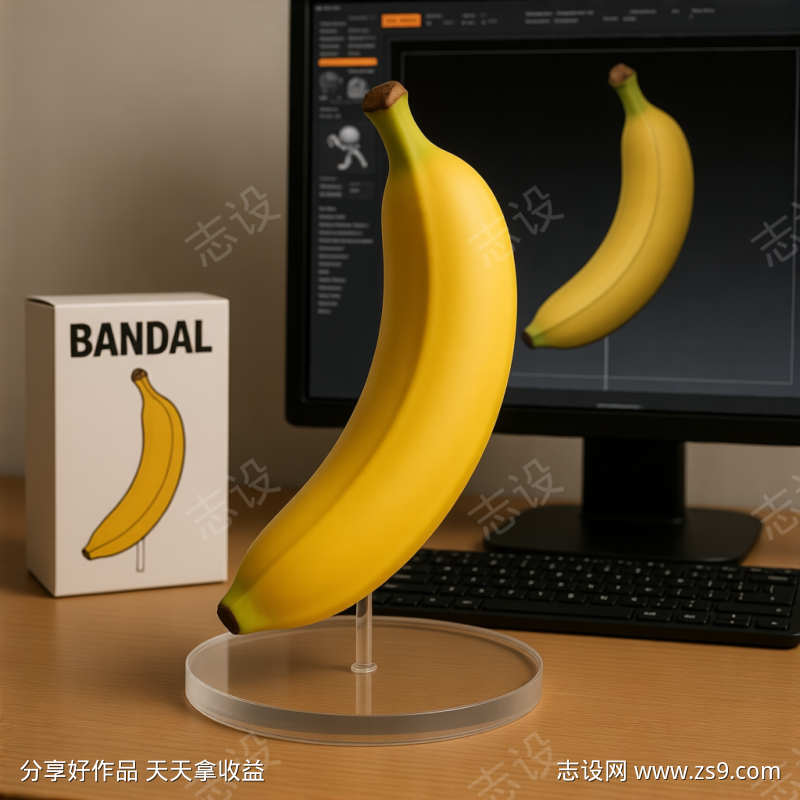 3D香蕉手办盲盒IP形象