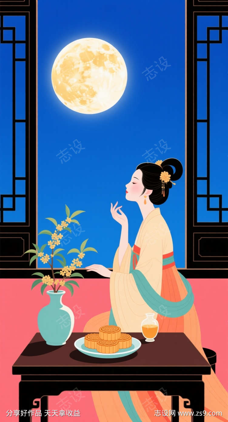 中秋节插画