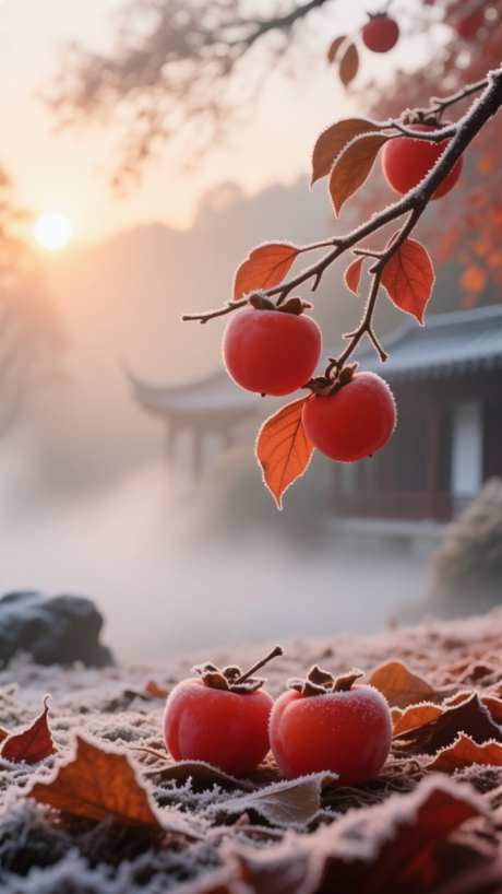 霜降柿子风景_AI图片下载_euler采样_720X1280像素-柿子,风景,秋天-作品编号:2025091216427087-志‘设˲͓͕͔͐͑͗ٚٛٙ网