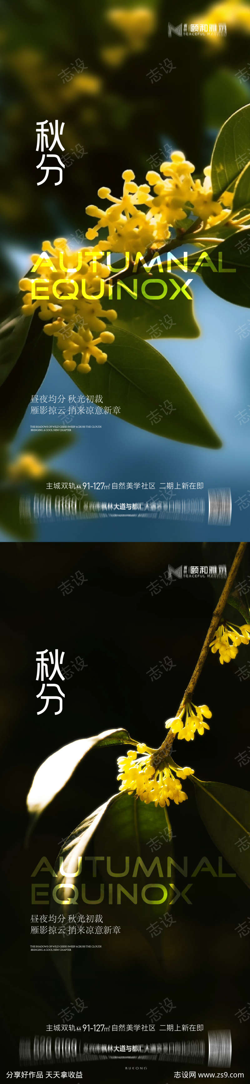 2025秋分节日二十四节气海报