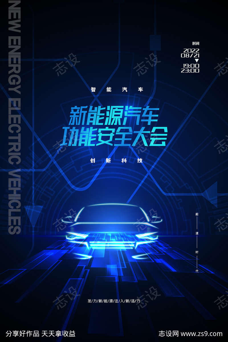 汽车科技展板