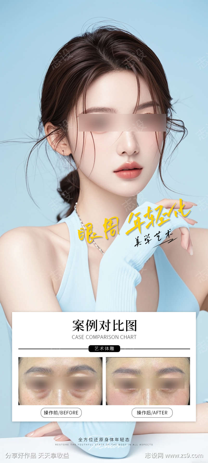 眼周年轻化案例海报