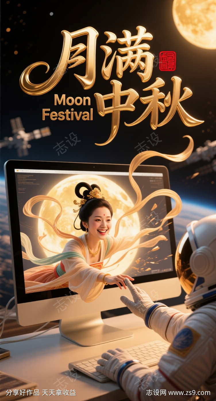 月满中秋海报