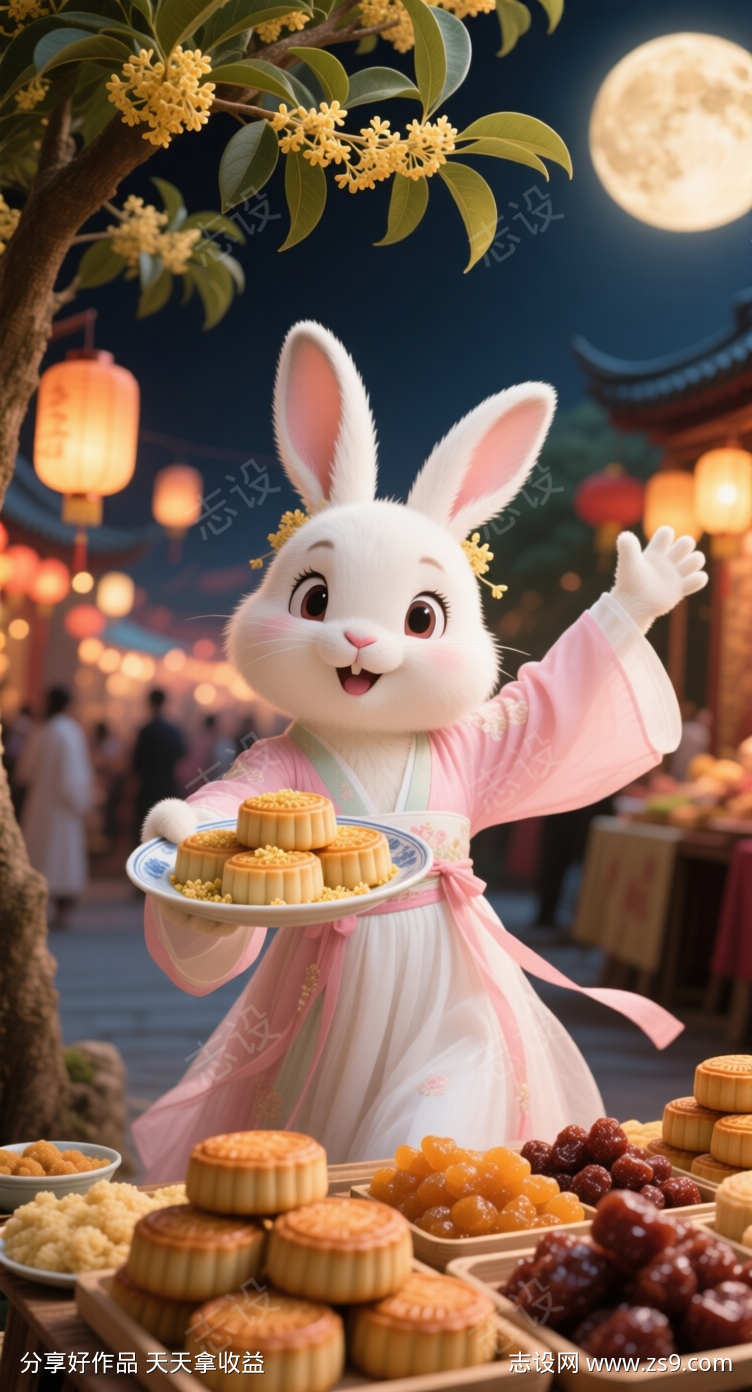 买月饼的小兔子