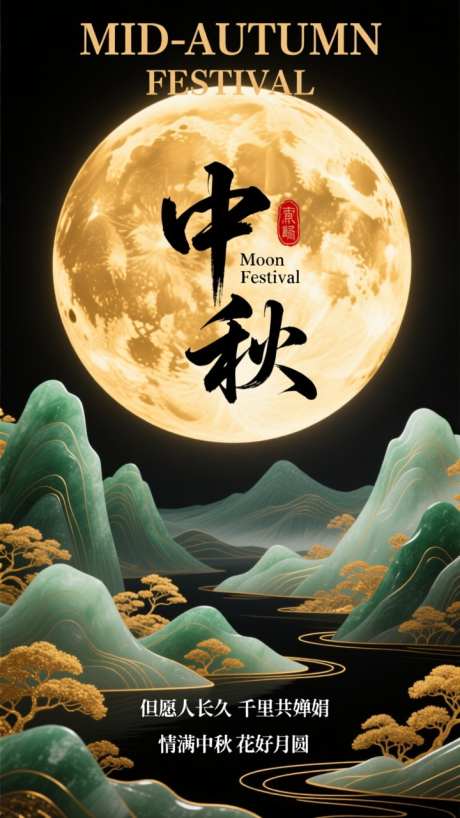 清新国潮风中秋节日插画海报背景_AI图片下载_dpmpp_2m采样_720X1280像素-背景,海报,插画-作品编号:2025091608593962-志˰设˙网