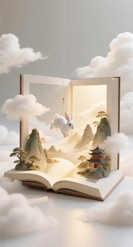 中秋立体书_AI图片下载_采样_752X1392像素-山水,中秋,立体-作品编号:2025091610239270-志˯设‛ۛ网