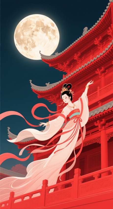 中秋节插画_AI图片下载_采样_752X1392像素-建筑,插画,月亮-作品编号:2025091611034621-志˰设˱网