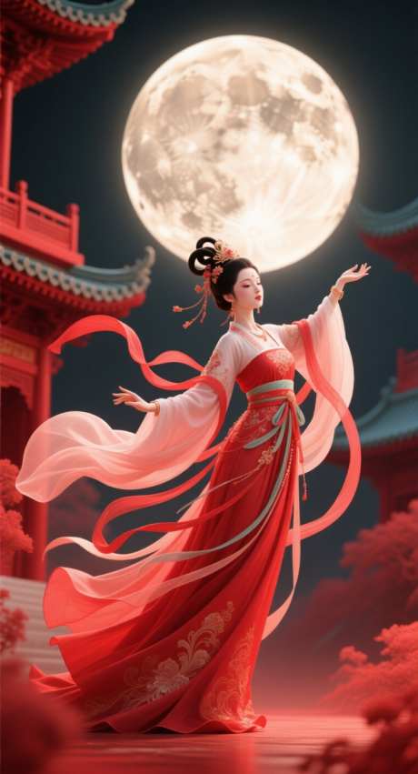 中秋节插画_AI图片下载_采样_752X1392像素-建筑,插画,月亮-作品编号:2025091611049014-志˜设ˉ网