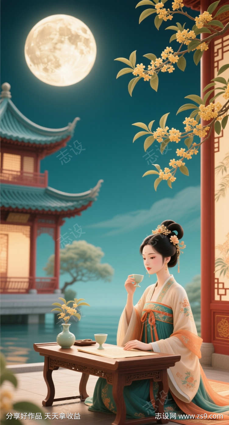 中秋节插画