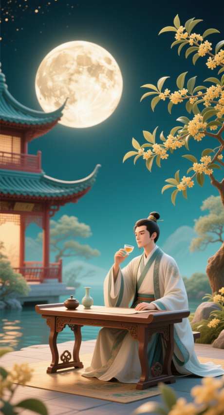 中秋节插画_AI图片下载_采样_752X1392像素-桂花,月亮,插画-作品编号:2025091615556903-志.设ʹ֣֤֚֫֗ׄ网