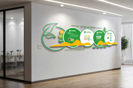 创意绿色环保企业简介文化墙_源文件下载_AI格式_5000X3315像素-简介,企业,环保-作品编号:2025091709008509-志˙设·网