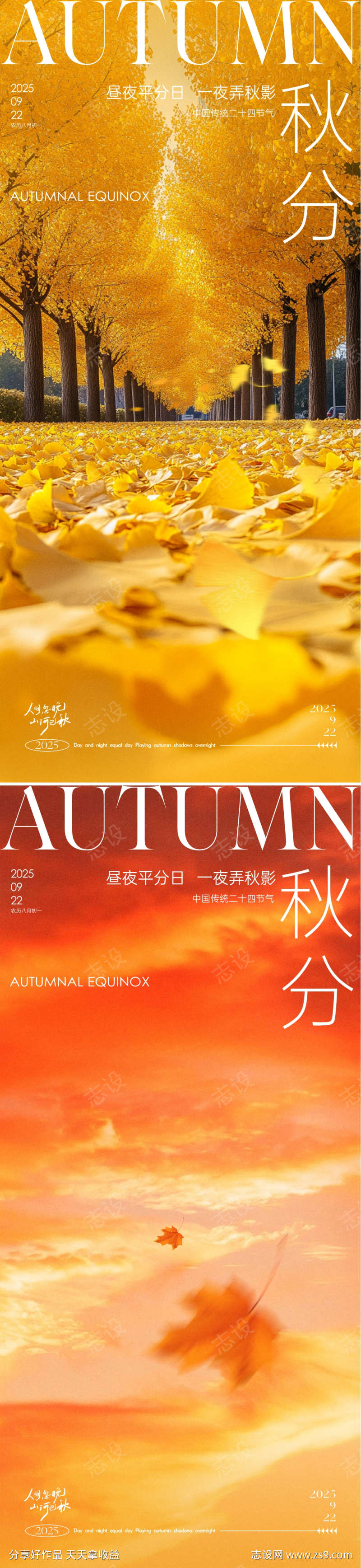 秋分节气海报